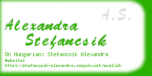 alexandra stefancsik business card